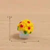 Accesorios para Casa de Muñecas, Juguetes de Comida en Miniatura, Adornos para Disparos de Escenas, Modelo de Florero con Ramo para Decoración de Sala de Estar y Dormitorio