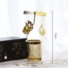 Linterna Candelabro Aromaterapia Giratorio Corazón de Niña Linterna de Festival de Primavera Velas Accesorios para Cena a la Luz de Velas Linterna Romántica Linterna de Viento