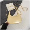 2025 Primavera Nuevo Estilo Moda Simple Estilo Occidental Moda Bolso General Bolso Casual de Media Luna Bolso de Hombro Único Bolso de Axila Bolso de Mujer
