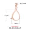Pingente Gota de Água Porta Vazio Prata de Lei 925 Colar Pingente Fivela Acessórios de Joalheria DIY Design de Nicho Jade Cera de Abelha Porta Prata