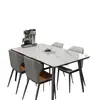 Mesa de Jantar de Ardósia Subsidiada pelo Governo Sala de Estar Casa Apartamento Pequeno Minimalista Luxo Leve Aluguel Mesa de Jantar Retangular
