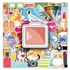 50 pegatinas VSCO serie pequeña y fresca para equipaje, cuaderno, papelería, pequeños regalos, impermeables, dibujos animados, pegatinas para diario de mano