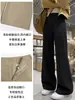 Calça de alfaiataria feminina cáqui 2026 novo estilo de verão fina para baixinhas, com caimento fluido, estilo old money, calça pantalona justa