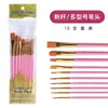 Conjunto de Pincéis Digitais para Pintura a Óleo de 10 Peças Mais Vendido Transfronteiriço, Pincéis Artísticos para Aquarela, Pincéis de Nylon com Cabo para Acrílico e Guache