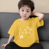 Camiseta Interior Transpirable de Algodón Puro para Niños, Camiseta de Manga Corta de Verano para Niños, Top Estilo Coreano Guapo con Estampado de Dibujos Animados