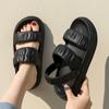 Pisar excremento sintiendo sandalias y pantuflas para mujer de verano antideslizantes transpirables de doble uso suela gruesa de EVA pantuflas de exterior amantes de la ropa de exterior sandalias y pantuflas