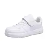 Zapatos de Skate para Niños Niños Estilo Nuevo Primavera y Otoño 2026 Superficie de Cuero Versátiles Zapatos Blancos Pequeños Zapatos para Chicos de Campus