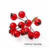 AliExpress flor artificial roja flor de espuma accesorio de fruta unilateral hecho a mano DIY flor para pasador tocado de flor