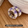 Argola para Toalha Xadrez Elástico Grosso Alta Elasticidade e Durável Corda de Cabelo Cobertura de Couro para Cabelo Prendedor de Cabelo Sem Costura Prendedor de Cabelo Feminino