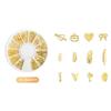 Venta al por mayor de discos para uñas con remaches metálicos, joyería nueva japonesa de aleación con perlas mágicas de estrella, decoraciones para uñas