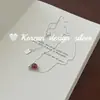 Versión Coreana de Dongdaemun Diseño de Nicho Lujo Accesible Joyería de Plata Plata de Ley 925 Ágata Blanca Roja Collar de Cuentas Cepilladas Elegante