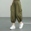 Workwear, calça na altura do tornozelo, calça de harém plus size feminina plus size na moda 2023 Verão novos bloomers de cintura alta
