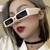 Gafas de Sol Rectangulares Retro de Marco Pequeño para Hombres y Mujeres, Tendencia Hip-Hop Disco Europeas y Americanas Elegantes Gafas de Sol de Marco Pequeño Estrecho Patillas Anchas