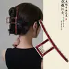 Pinza para el pelo de viaje de alta gama estilo coreano, elegante pasador grande para la parte posterior de la cabeza, adecuado para cabello grueso, estilo pinza de tiburón versátil