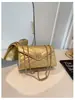 Nuevo bolso de hombro cruzado con cadena de moda para la noche para mujer con bordado transfronterizo y patrón de diamantes