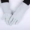 Guantes de soldar de piel de vaca engrosados resistentes a altas temperaturas anti-quemaduras largos guantes de protección laboral para soldar alargados