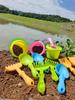 Juego de juguetes de playa para niños, cubo de playa para jardín de infantes, herramientas para excavar arena, puesto de juguetes de verano al aire libre, venta al por mayor