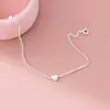 Pulsera Pequeña de Corazón Sólido Cepillado Simple de Plata S925 Nalan, Estilo Minimalista Ins, Accesorio Exquisito de Nicho S8851