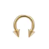 Anillo de Herradura de Barra en Forma de C de Acero Inoxidable Transfronterizo Europeo y Americano Anillo de Nariz de Cono Apuntado Electrochapado de Acero Inoxidable Joyería para Piercing Fabricante Venta al por Mayor