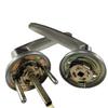 Cerradura de bola de acero inoxidable, manija de aleación de zinc, cerradura para puerta de habitación interior, manija, cerradura de bola de tres pestillos