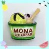 Imanes de Resina de Cono de Helado Realista en Miniatura Imanes de Nevera de Helado de Corazón de Dibujos Animados Decoración de Tienda Cultural y Creativa Venta al por Mayor