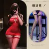Lencería Babydoll Sexy Encaje Seductor Top Tubo Vestido Bodycon Uniforme de Mujer Transparente Conjunto de Pijama Sin Quitar