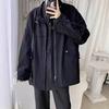 Chaqueta de trabajo holgada de talla grande para hombre, estilo Hong Kong, nueva chaqueta de otoño a juego con diseño juvenil