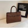 Comercio Exterior Otoño e Invierno Nueva Moda Versátil Bolso Tote Portátil Gran Capacidad Bolso Retro para Viaje Gamuza Simple Bolso de Mujer