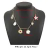 N12892 Moda Nueva Transfronteriza Flor de Mariposa Multi-Colgante Collar Diseño Simple Retro Collar de Aleación para Mujeres