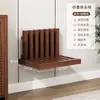 Estante de Pared Plegable de Madera Maciza Soporte de Pared Creativo para Proyector Estante de Exhibición de Almacenamiento para Dormitorio del Hogar Mesita de Noche