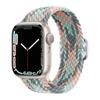 Adequado para Apple Iwatchs10 Substituição S11 Pulseira Elástica Ultra Arco-Íris de Nylon Trançado com Fivela Deslizante