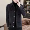 Abrigo para Hombre Otoño e Invierno Nuevo 2024 Abrigo Corto de Lana de Gama Alta Estilo Coreano Cálido Engrosado Chaqueta Casual