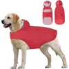Ropa para mascotas más vendida a nivel transfronterizo: impermeable para perro reflectante, con bolsillos, impermeable y a prueba de viento con correas de velcro ajustables