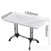 Mesa de Comedor Exterior Francesa de Pizarra Mármol con Borde de Acero Inoxidable Mesas y Sillas para Restaurante Occidental Tienda de Té con Leche Cafetería