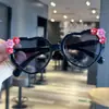 Óculos de sol infantis para princesinha óculos de sol para bebê óculos fofos de desenho animado com renda óculos de sol à prova de UV para menina