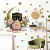 Hs4590Q Kel Platino Estrella Floral Estrella Luna Festival de Oriente Medio Fiesta Decoración de Pared Transfronteriza Pegatina de Pared