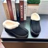 20225 Nuevo Estilo Zapatos Birkenstock de Punta Cerrada para Mujer, Zapatos Perezosos de Piel sin Cierre, Botas de Nieve para Exteriores de Suela Gruesa, Medio Deslizante