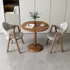 Mesa y sillas pequeñas redondas modernas y casuales para recepción y negociación en apartamentos pequeños, mesa de comedor, mesa redonda pequeña para balcón, para tiendas de té de leche y cafeterías