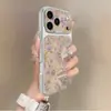 Flores por Todo el Suelo, Adecuado para Funda de Teléfono Móvil Iphone17Promax, Nuevo Modelo Apple 16Pro, 15Pro Nicho 16 Funda de Cuero