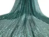 Jiaxin Textil Malla Elástica Tela de Lentejuelas Moda Hueca Rombo Pequeño Moda Europea y Americana Tela para Vestido