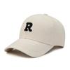 Gorra de Béisbol de Moda con Letra R Xiaohongshu Transmisión en Vivo Popular Gorra con Visera Ajustable Circunferencia de Cabeza Grande Sombrero para el Sol Bordado