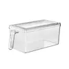 Caja de Almacenamiento para Refrigerador con Asa Contenedor Sellado de Grado Alimenticio PET para Congelador y Refrigerador