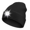 Gorro de Tricô Luminoso de LED Recarregável por USB Inverno Quente Natal Corrida Noturna Mais Vendido Mercado Europeu e Americano Chapéu Iluminado