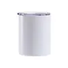 Copo reto 20oz revestimento para sublimação impressão por transferência térmica copo térmico infantil caneca com duas alças copo pequeno brilhante de aço inoxidável