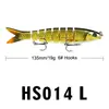 Tienda de aparejos de pesca pez multi-sección Luya señuelo 13.5cm/19g señuelo duro señuelo falso biónico fábrica de aparejos de pesca suministro directo