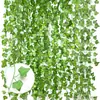 Venta al por mayor del fabricante Hiedra Artificial Ratán Planta Trepadora Hiedra Falsa Hojas de Árbol Falsas Planta de Hoja Verde Enredadera Falsa Decoración de Planta Verde Falsa