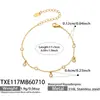 Estilo Ins Indiferente Francés Serie de Colgantes Múltiples Incrustados con Circonita Pulsera Collar de Joyería para Mujer Acero Inoxidable Chapado en Oro de 18K