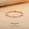 Transmisión en Vivo Exclusiva de Tiktok Pulsera de Cielo Estrellado de Zirconia de Lujo Nicho Europeo y Americano Pulsera de Aleación de Cobre Totalmente Diamantada Celebridad de Internet