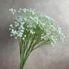 Flores de Gipsofila de Borracha Macia Branca, 108 Peças, Base para Arranjo de Parede de Flores para Casamento, Acessórios para Buquê de Mão, Adereços de Decoração para Casa, Flores Artificiais