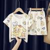 Pijama infantil Meninos de manga curta verão fino pijama feminino desenho animado 11 anos de idade médio e grande verão para crianças homewear meninos